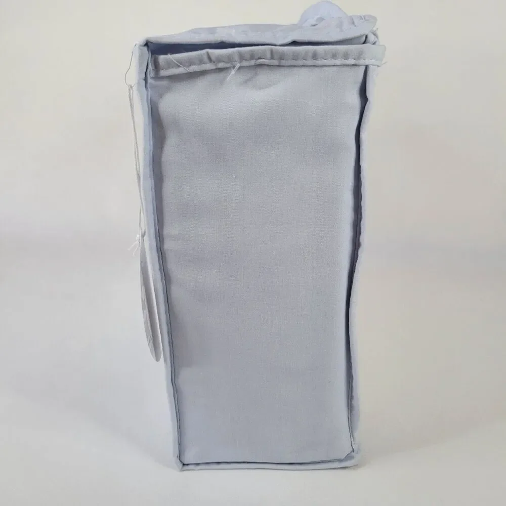 Shabby Chic 4pc KING Sheets Set Solid Light Blue Cotton Farmhouse Rachel Ashwell